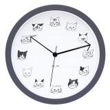 Matsuo Miyuki 2way clock Cats L Charcoal