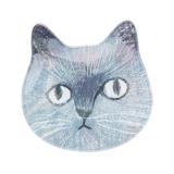 Matsuo Miyuki Cat face glass flat plate