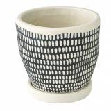 レリーフ プランター ドットライン ブラック