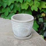 レリーフ プランター ドットラインホワイト