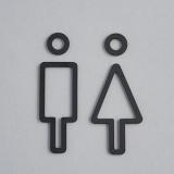 toilet line sign plate iron