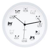 Matsuo Miyuki 2way clock Cats L White