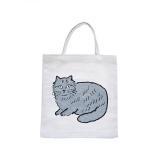 Matsuo Miyuki Embroidery Mini bag Gray cat