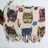 Nathalie Lete Shaggy Blanket Cats-IV【在庫3】