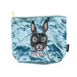 Nathalie Lete Velour pouch REGLISSE